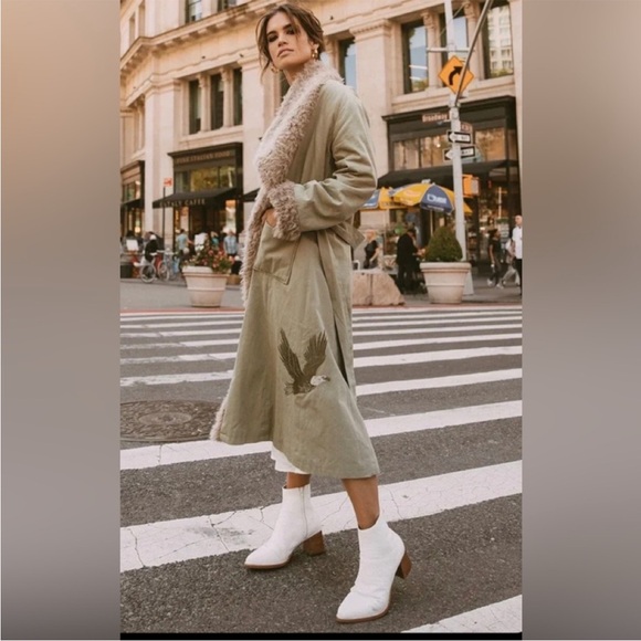 SPELL | Eagleback Duster Coat Khaki Eagle S/M - Picture 2 of 11